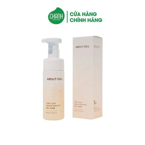 Bọt Tẩy Trang About Cell Pure Clear Makeup Remover Cell Foam 140ml