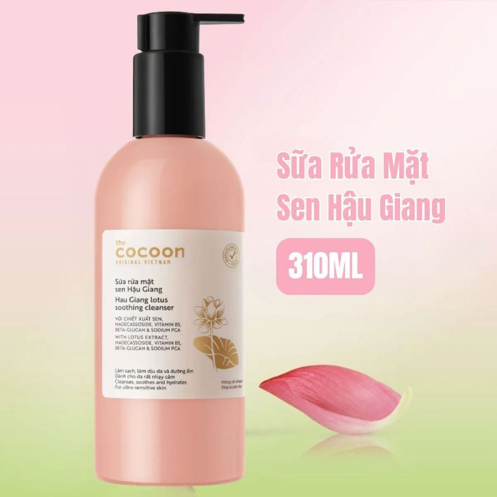 Sữa Rửa Mặt Cocoon Sen Hậu Giang 310ml