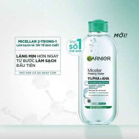 Nước Tẩy Trang Garnier Làm Sạch Tế Bào Da Chết 400ml