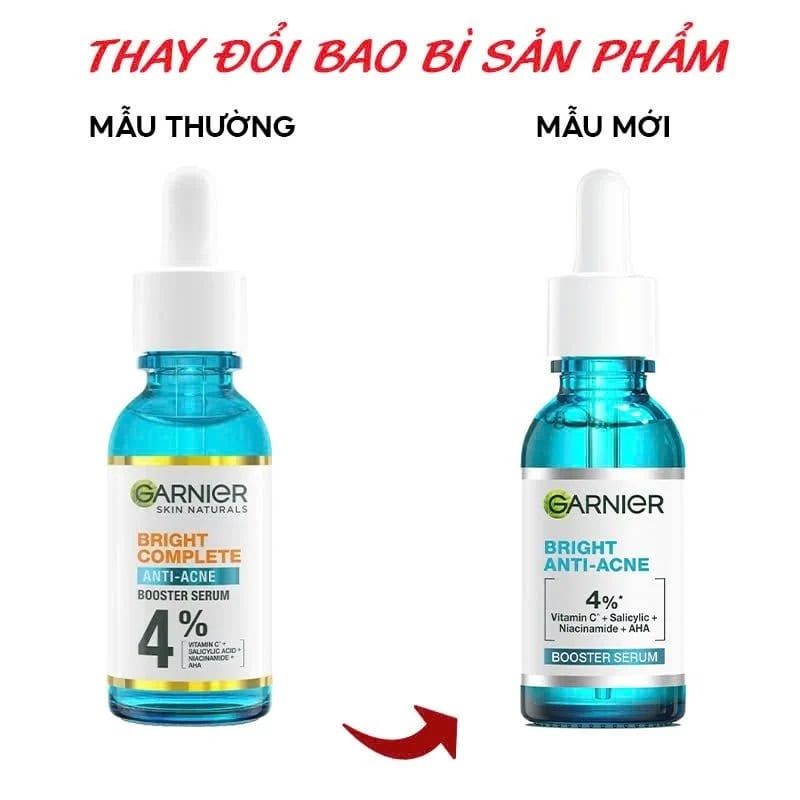 Tinh Chất Cho Da Dầu Mụn Garnier Bright Complete Anti-Acnes Booster Serum