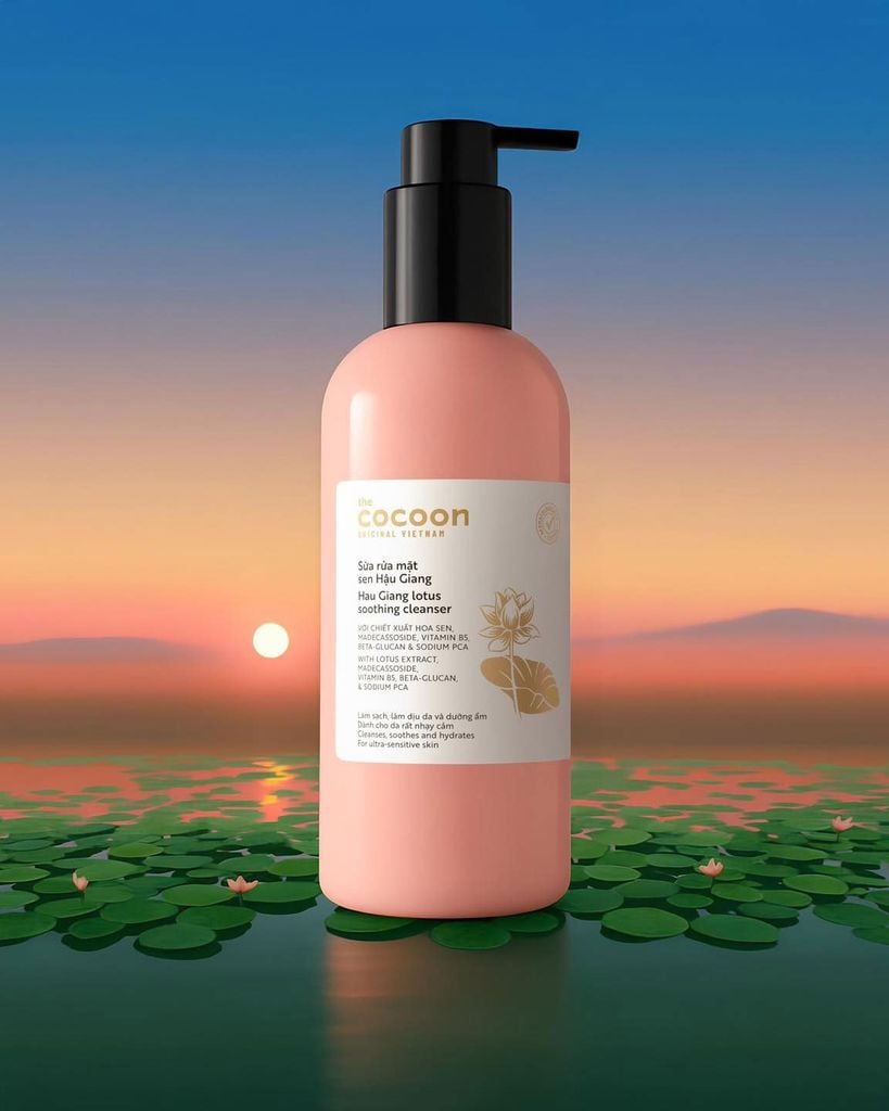 Sữa Rửa Mặt Cocoon Sen Hậu Giang 310ml