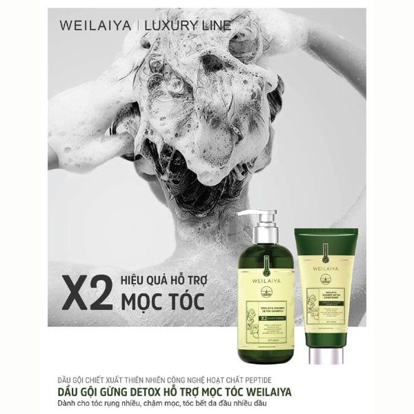 Dầu xả gừng xanh detox Weilaiya luxury 200ml
