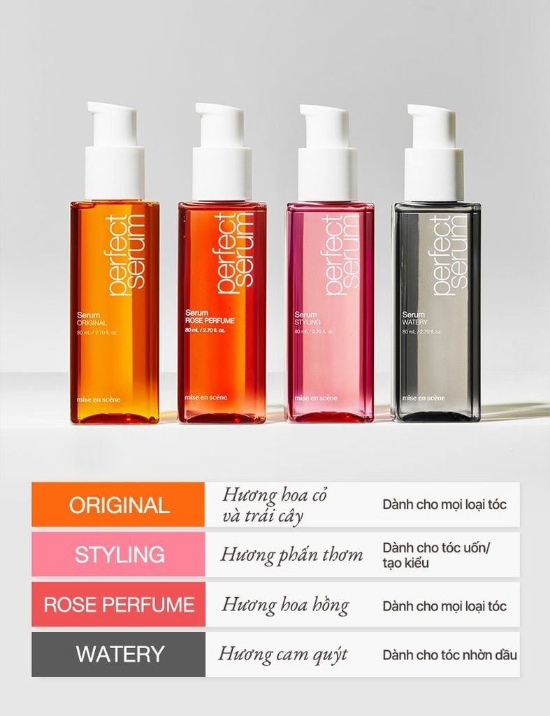 Dầu Dưỡng Tóc Mise en scène Rose Perfume 80ml