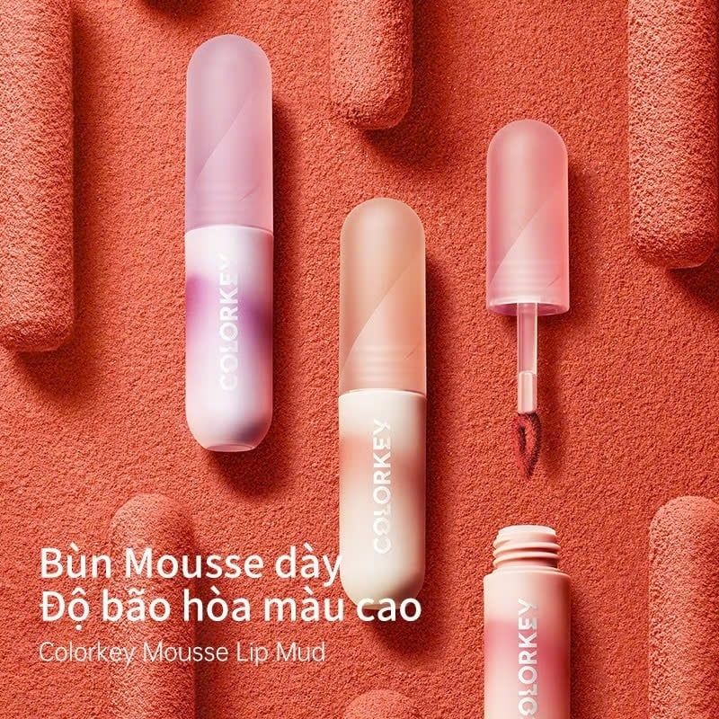 (NEW)Son Kem Bùn Colorkey Mousse Mud Matte