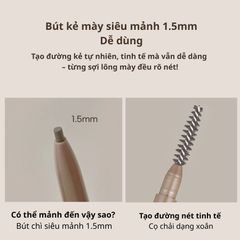 Chì Kẻ Mày Peripera Speedy Skinny Brown