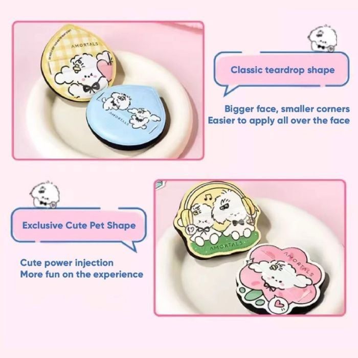 Set 2 Mút Tán Nền Hình Cún Amortals Huggy