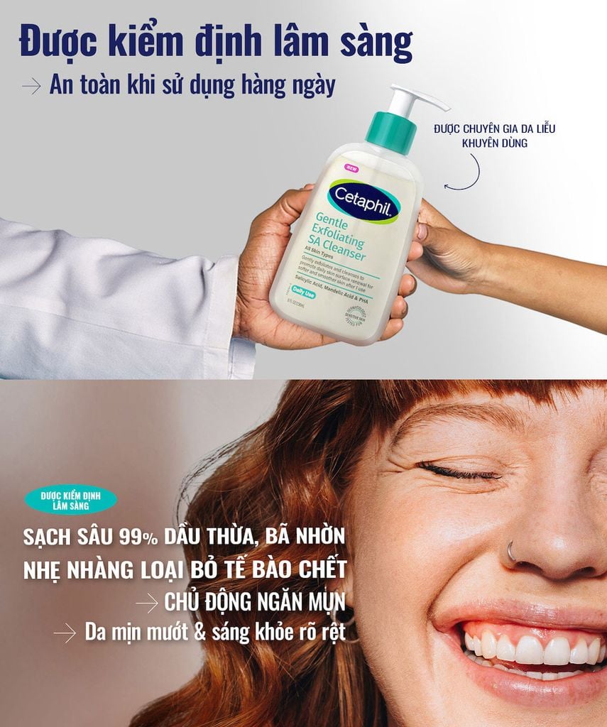 Gel Rửa Mặt Cetaphil Sạch Sâu, Tẩy Tế Bào Chết Dịu Nhẹ 473ml