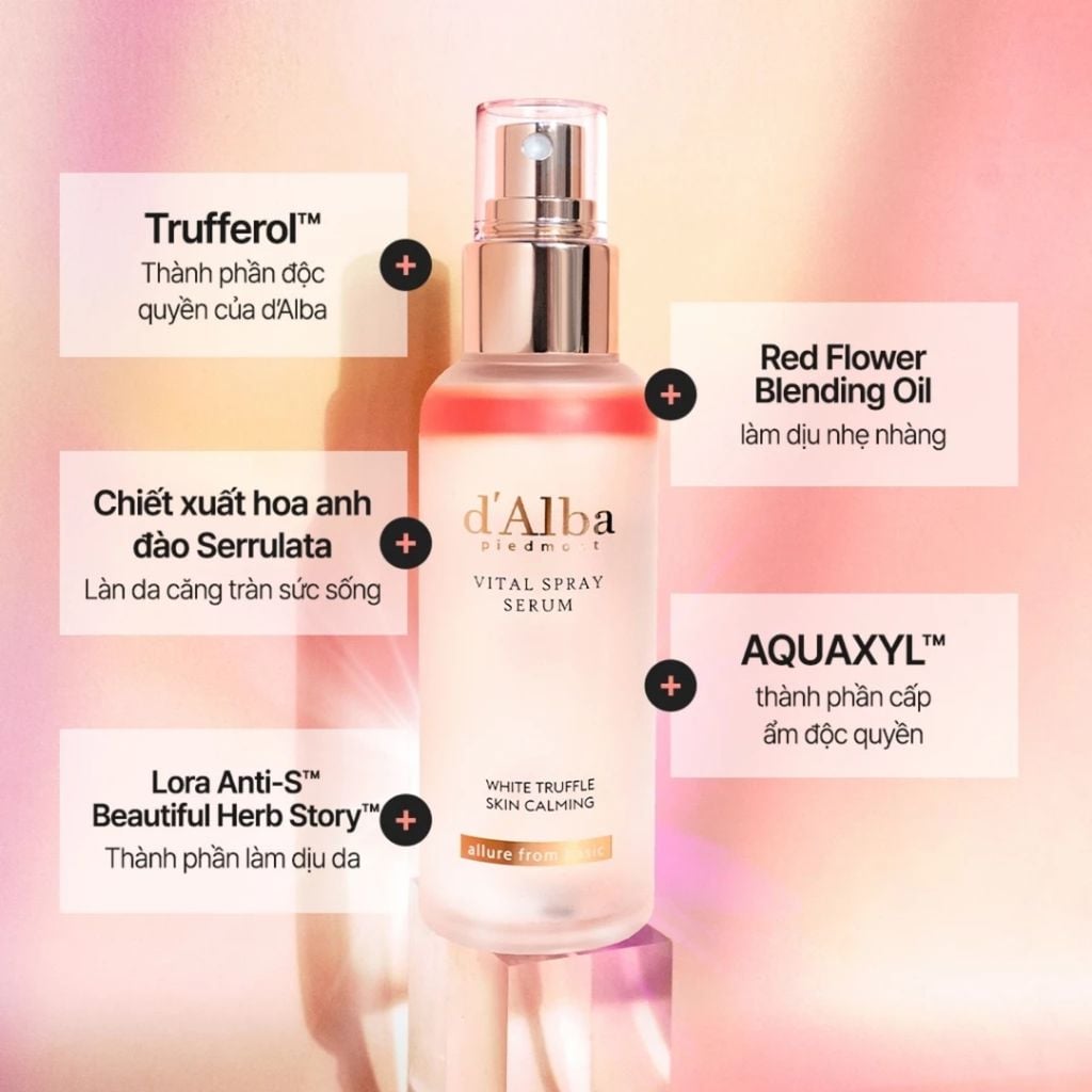 Xịt Dưỡng Sáng Da d'Alba White Truffle Vital Spray 100ml