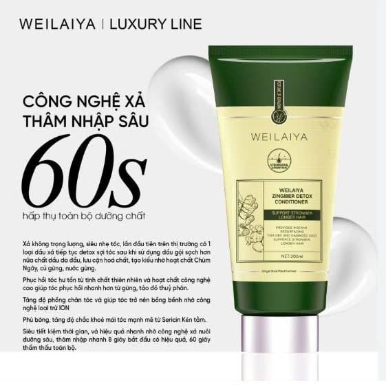 Dầu xả gừng xanh detox Weilaiya luxury 200ml