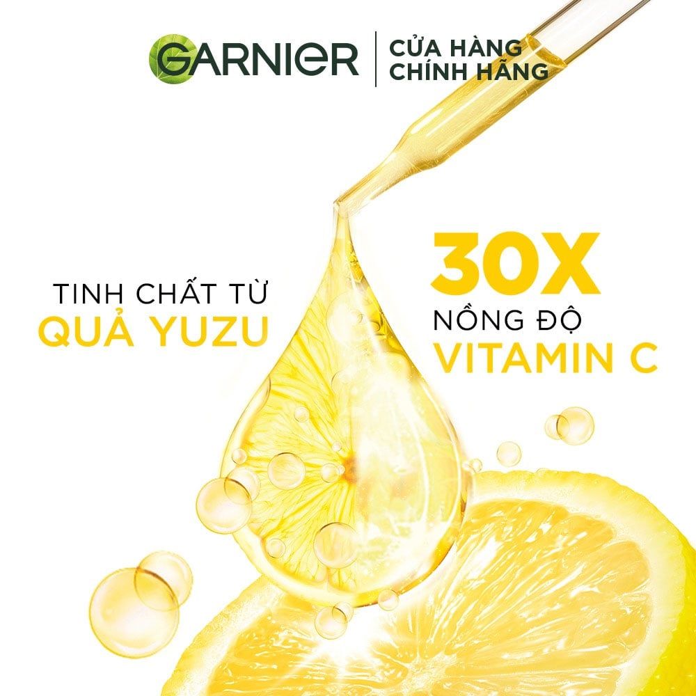 Tinh Chất Garnier Bright Complet 30x Vitamin C Booster Serum Sáng Da & Mờ Thâm 30ml