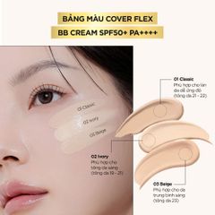 Kem nền Bom cover Flex BB cream spf50 - 02 ivory