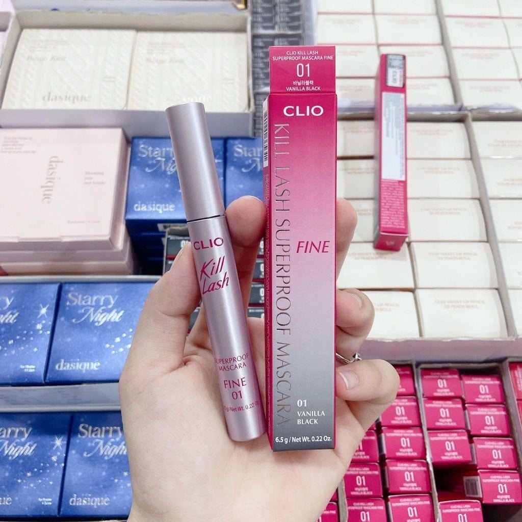 Mascara Clio Kill Lash Superproof 6.5g - 01 Vanilla Black