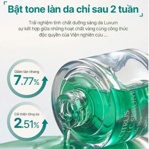 Serum LUVUM Green Citrus Vitamin C Dưỡng Trắng 30ml