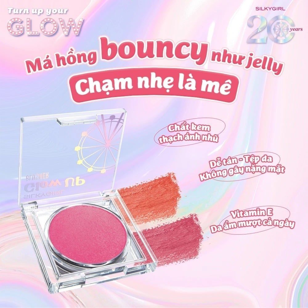 Má hồng kem Silkygirl glow up blusher