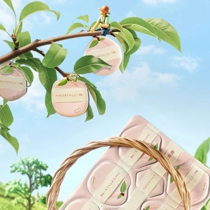 Set 8 mút Amortal tự tách rời quả đào