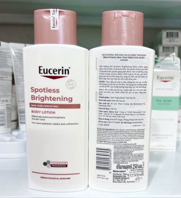 Dưỡng thể Eucerin spotless brightening body tone 250ml