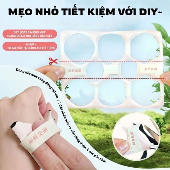 Set 8 mút Amortal tự tách rời quả đào