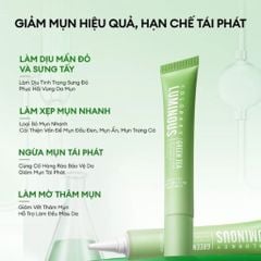Kem giảm mụn Colorkey luminous Green Tea purifying acne treatment 20g