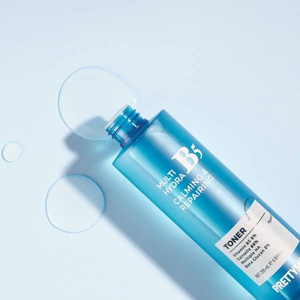 Nước hoa hồng Prettyskin Multi Hydra B5 Calming & Repairing 205ml