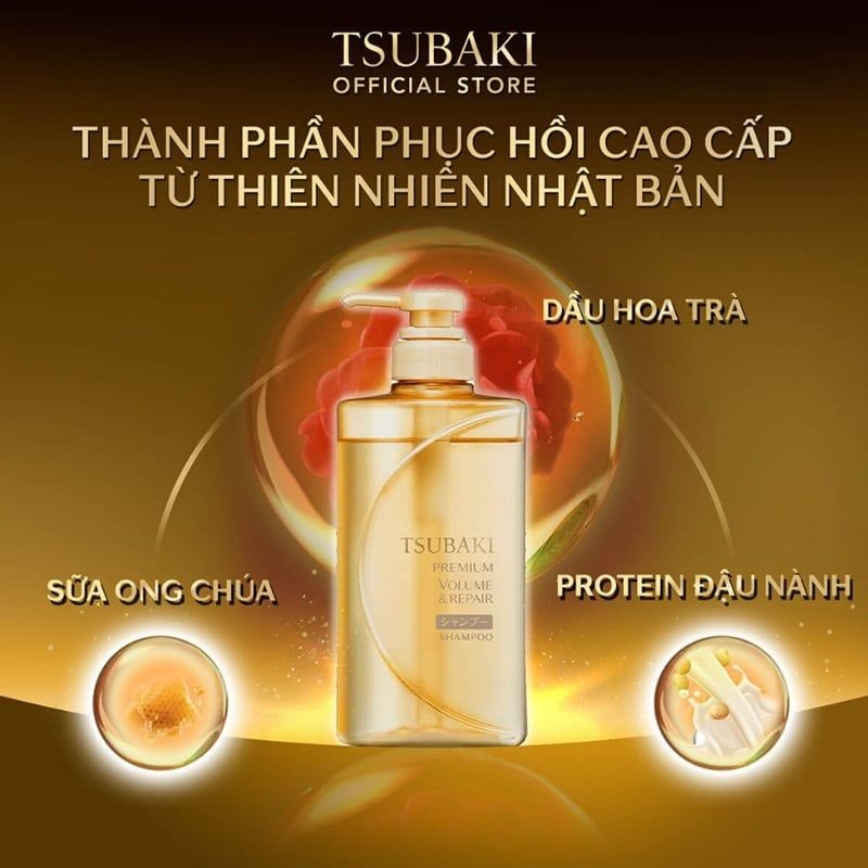 Dầu Gội TSUBAKI Premium Ngăn Ngừa Rụng Tóc 490ml