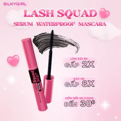 Mascara Silkygirl Lash Squad Serum Waterproof 01 Intense Black