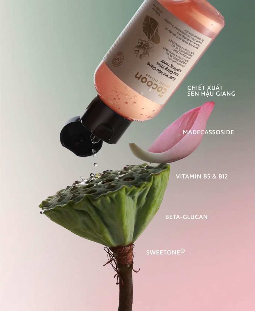 Nước Hoa Hồng Cocoon Sen Hậu Giang - 310ml