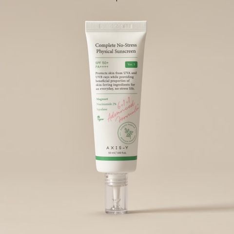 Kem chống nắng vật lý dịu nhẹ axis-y complete no-stress physical sunscreen spf 50+ pa++++ 50ML