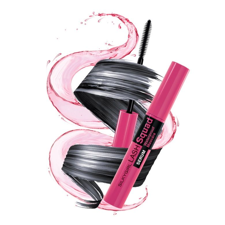 Mascara Silkygirl Lash Squad Serum Waterproof 01 Intense Black