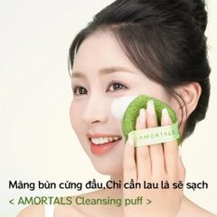 Bộ 3 Bông Rửa Mặt Bọt Biển Amortals Face Cleansing Puff