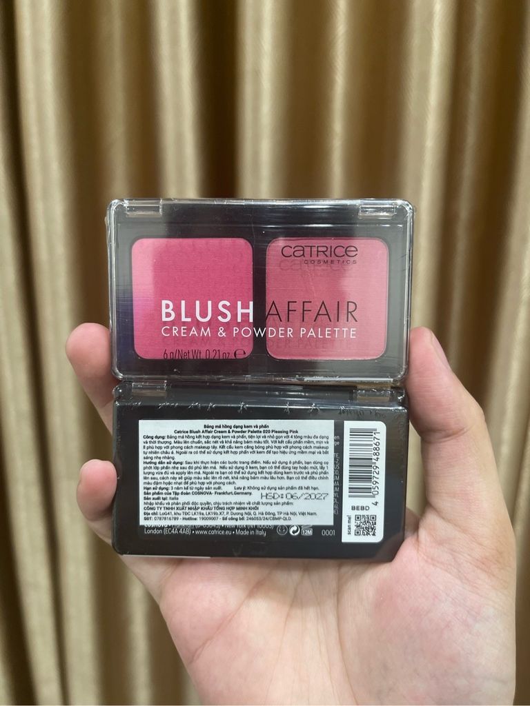 Má hồng kem & phấn Catrice blush affair 6g
