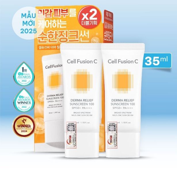Combo Kem chống nắng Cell Fusion C Sunscreen 100 SPF 50+/PA+++ (Special Set 35ml x 2)