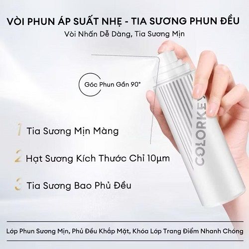 Xịt khoá Trang điểm Colorkey brightening dewy makeup setting spray 100ml