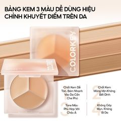 Bảng Che Khuyết Điểm Colorkey 3 Màu Targeting Three-colour Concealer Palette