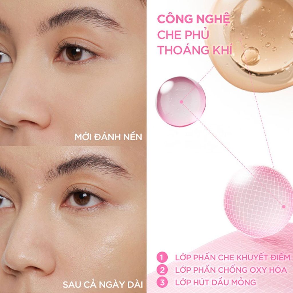 Phấn nước Judydoll Fresh matte Mịn Lì, Che Phủ Cao - 01 Light