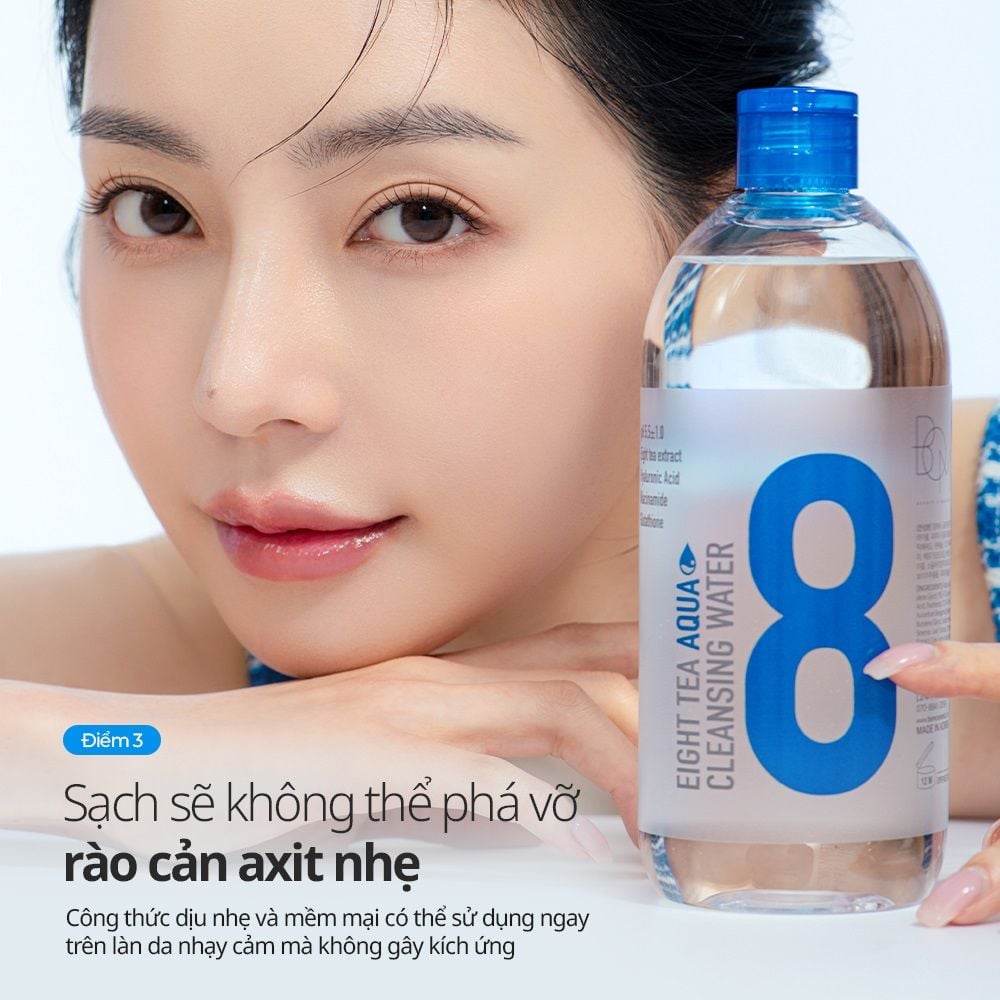 Nước Tẩy Trang BOM aqua sạch sâu dưỡng ẩm 500ml