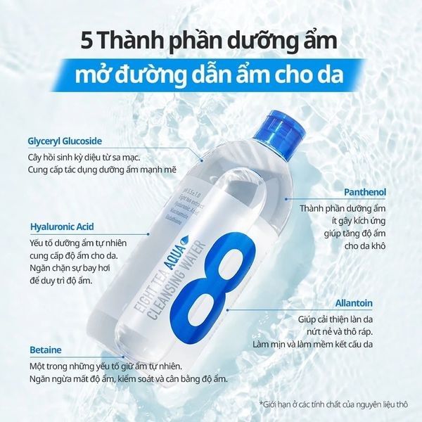 Nước Tẩy Trang BOM aqua sạch sâu dưỡng ẩm 500ml