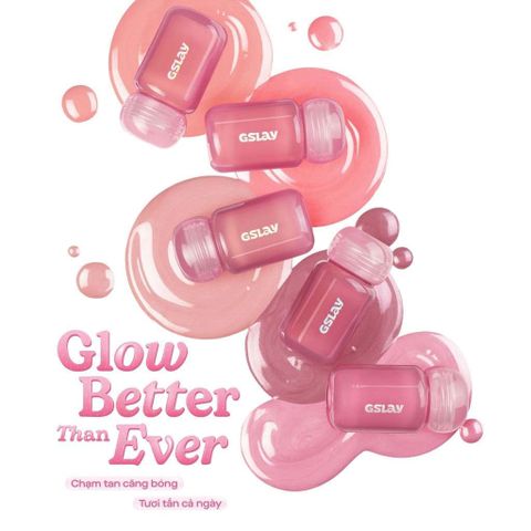 Má Hồng Thuần Chay Dạng Kem Lỏng Gslay Bubble Gleam