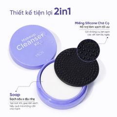 Hộp Rửa Cọ Trang Điểm Vacosi Kèm Xà Bông - DC14