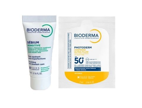 [Sample]Kem dưỡng Bioderma Sensitive 5ml + KCN Bioderma photoderm 2ml