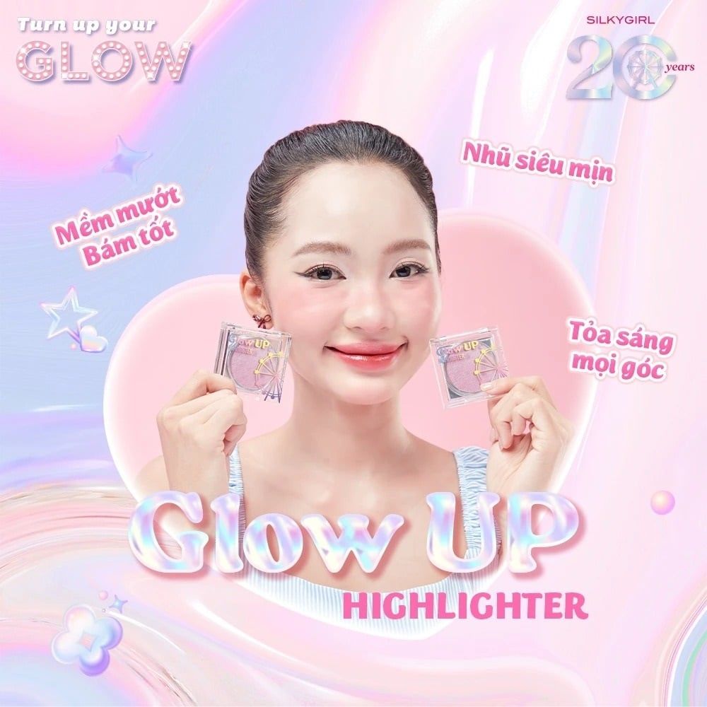 Phấn bắt sáng dạng kem Silkygirl Glow Up Highlighter - 01