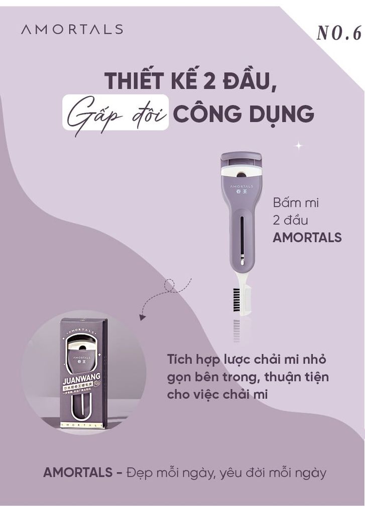 Kẹp Mi 2 đầu Amortals Juanwang Eyelash Curler