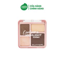 Phấn tạo khối & bắt sáng Silkygirl contour & highlight palette - 01 Autumn