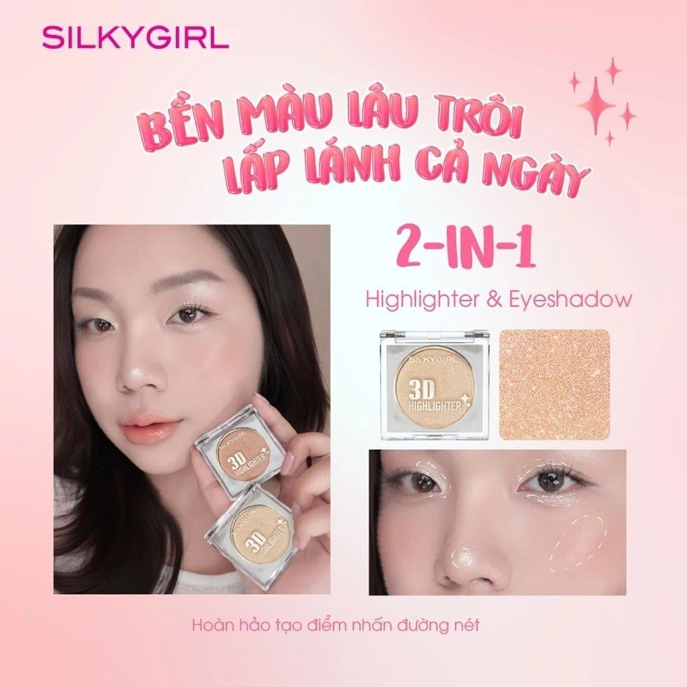 Phấn Bắt Sáng Silkygirl 3D Highlighter 01 Starlight