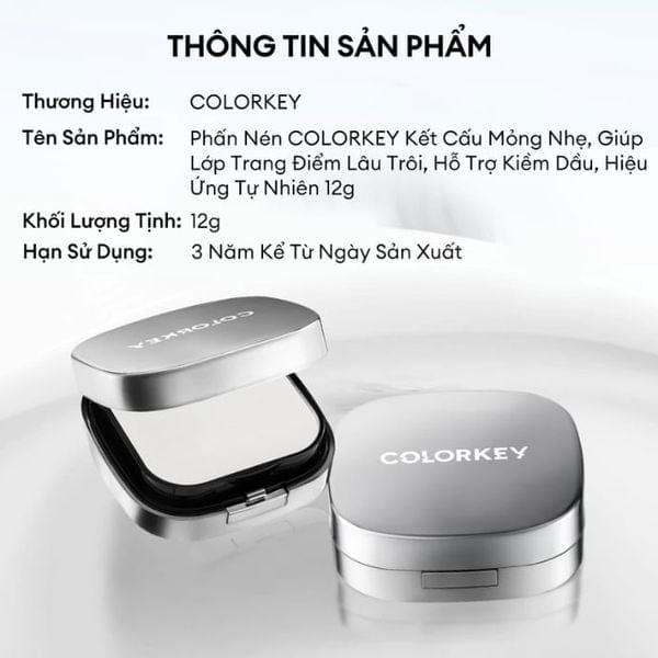 Phấn Phủ Dạng Nén Colorkey Long Langting Oil - Control Airy Powder