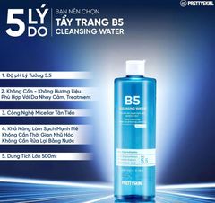 Tẩy Trang Prettyskin B5 Phục Hồi Cho Da 500ml