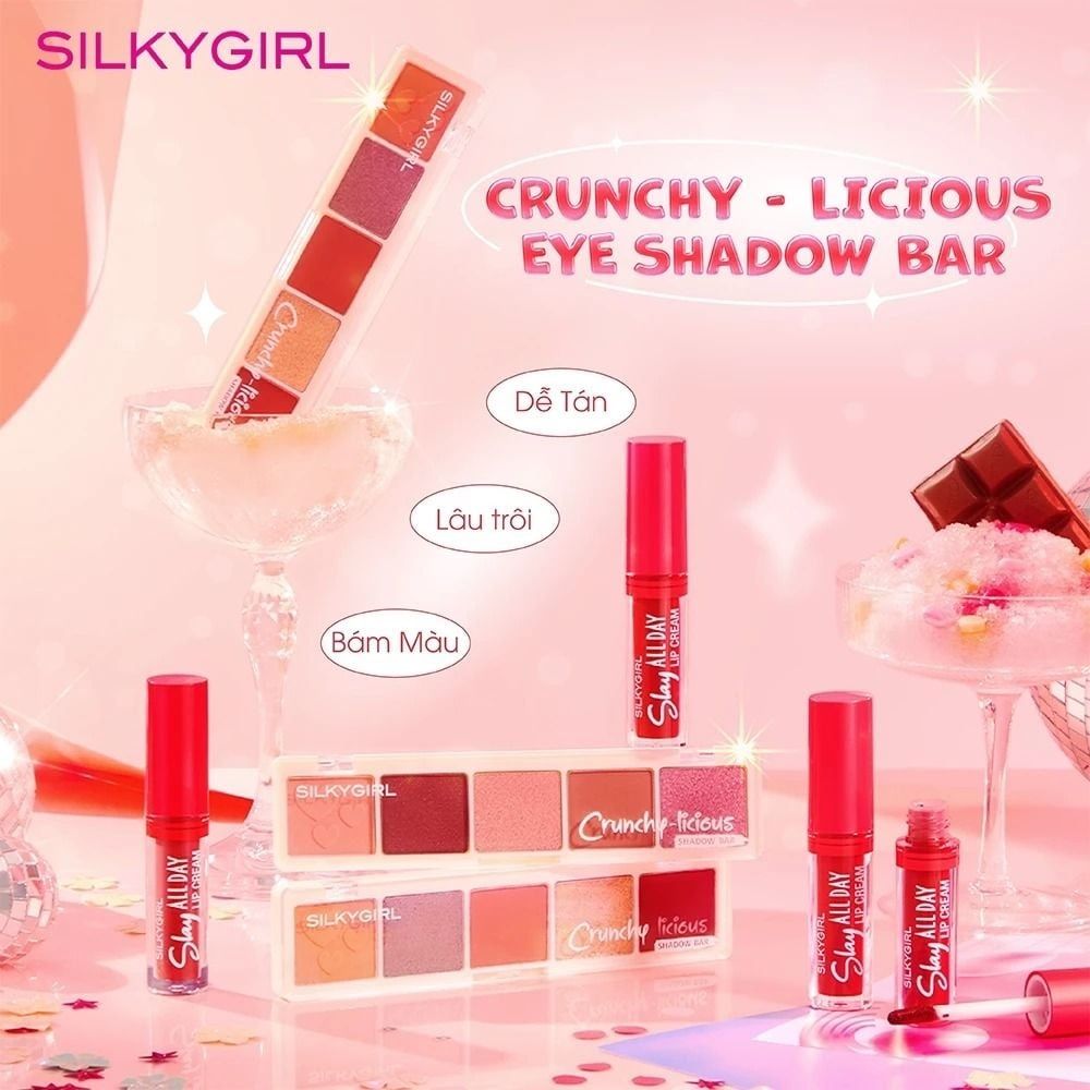 Bảng Phấn Mắt Silkygirl 5 Màu Crunchy Licious