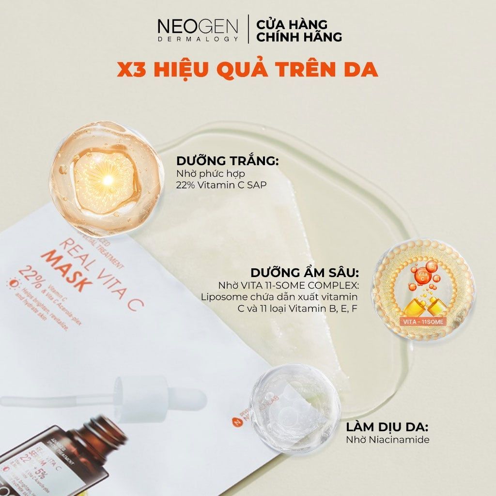 Mặt nạ giấy Neogen Dermalogy real Vitamin C 22%