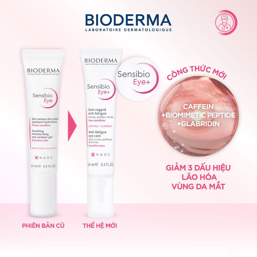Gel dưỡng mắt Bioderma Sensibio Eye Contour Gel 15ml