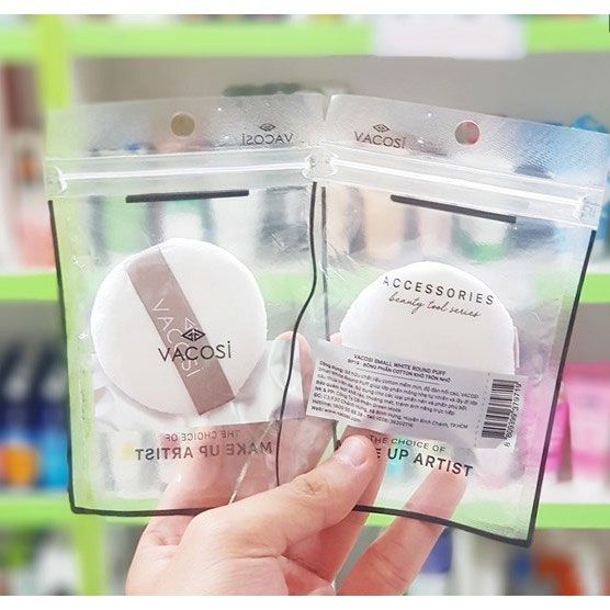 Bông phấn khô Vacosi BP19 tròn nhỏ 1 cái