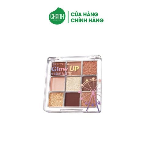 Bảng Phấn Mắt Silkygirl Glow Up 9-Color Palette 9 Ô